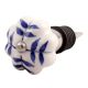 Blue Leaf Medium Ceramic Wine Stopper
